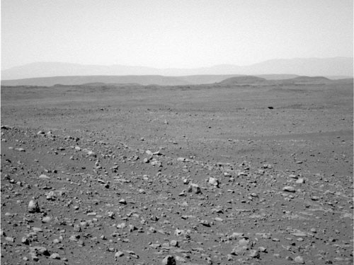 Die Ebenen des Mars in Richtung Südwesten