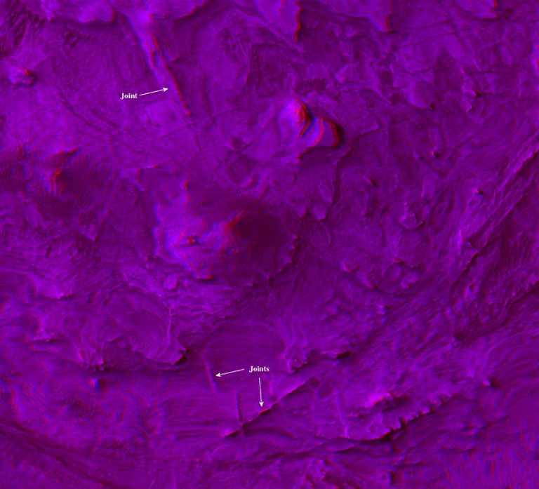 'joint' im Chandor Chasma in 3D